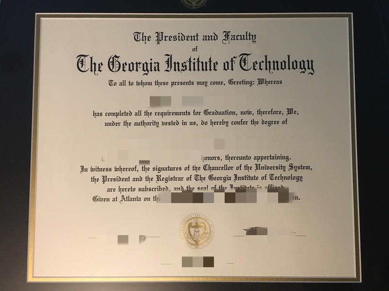 购买佐治亚理工学院毕业文凭，Georgia Tech Certificate transcript
