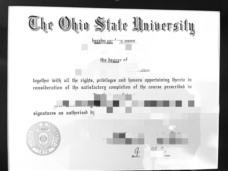点击看俄亥俄州立大学毕业证，Ohio State Certificate transcript
