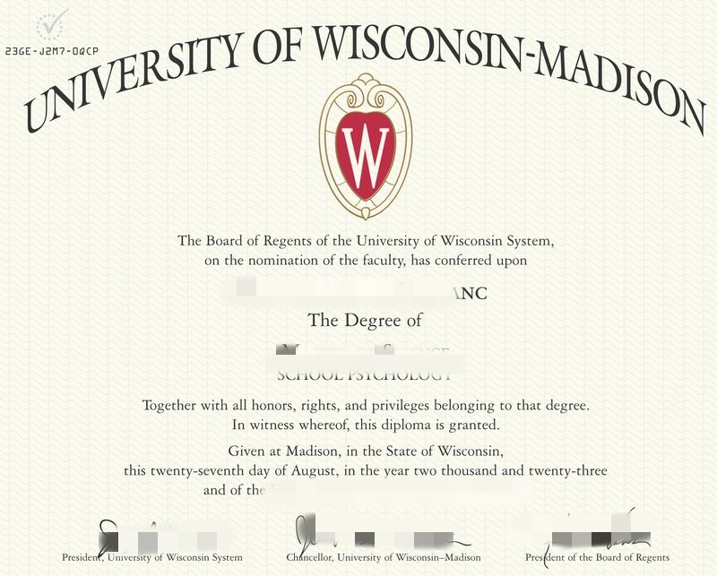 挂科办威斯康星大学麦迪逊分校毕业证学历，University of Wisconsin Certificate transcript