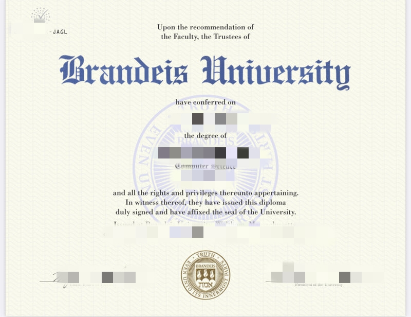 制作布兰戴斯大学毕业证书成绩单品质保证！Brandeis文凭