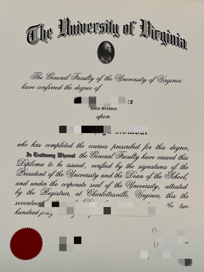 定制弗吉尼亚大学学位证书，UVA Certificate transcript