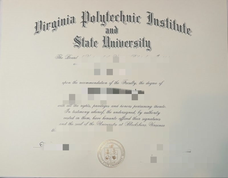 量身定制弗吉尼亚理工学院暨州立大学毕业证书成绩单