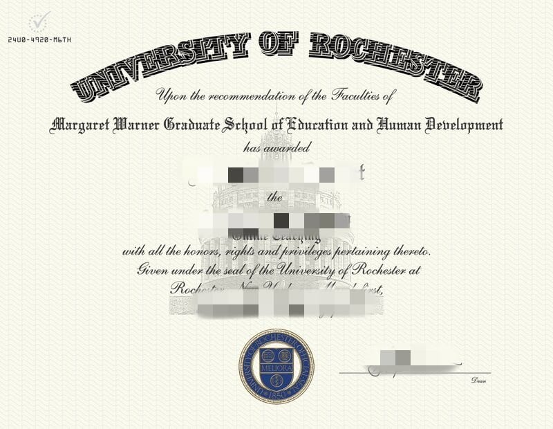 定制罗切斯特大学专属毕业证书，UR diploma transcript
