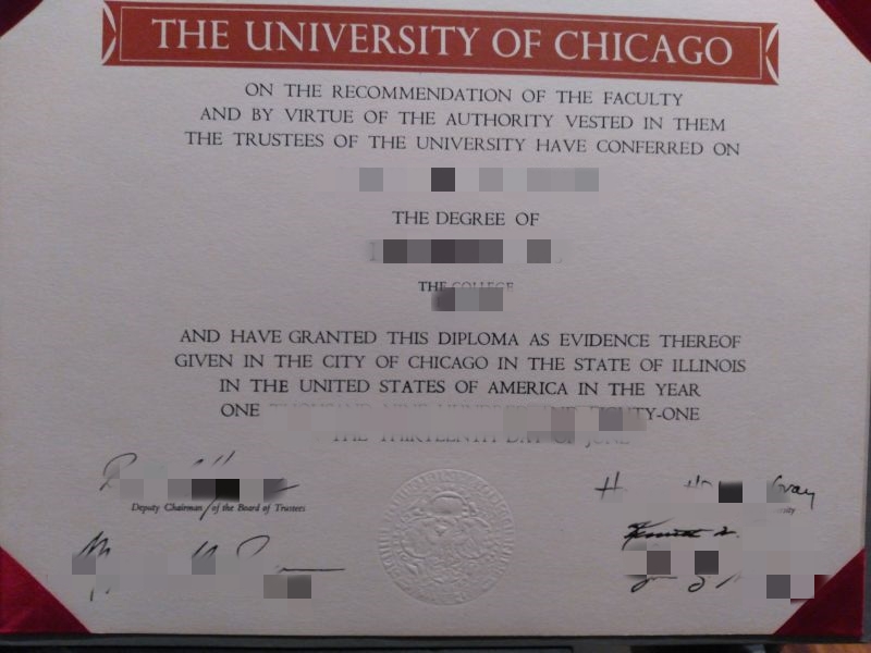 buy美国芝加哥大学毕业证成绩单，UChicago Certificate transcript